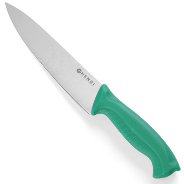 Cozinhar faca para vegetais e frutas HACCP 320mm - verde - hendi 842614