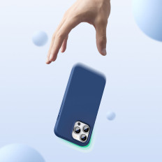 Caso de silicona elástica de goma iPhone 13 Pro Blue