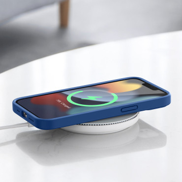 Gummi-elastischer Silikon-Case-Fall iPhone 13 Pro Blau