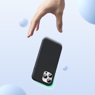 Gummi elastisk silikone etui tilfælde iphone 13 Pro Max Black