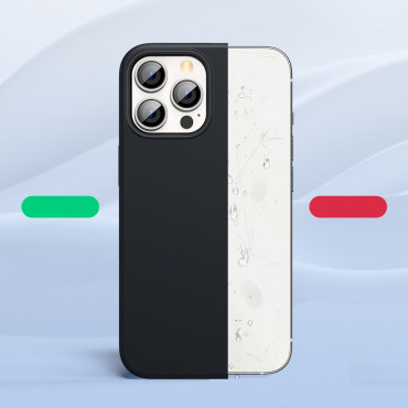 Caja de la caja de silicona elástica de goma iPhone 13 Pro Max Black