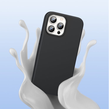 Gummi elastisk Silikon Case Case iPhone 13 Pro Max Black
