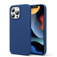 Caja de la caja de silicona elástica de goma iPhone 13 Pro Max Blue