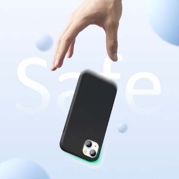 Gummi elastisk silikone etui dæk iphone 13 mini sort
