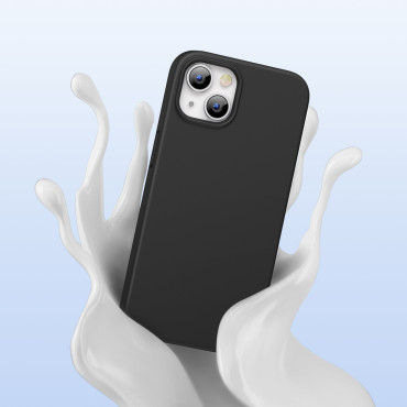 Gummi elastisk silikone etui dæk iphone 13 mini sort