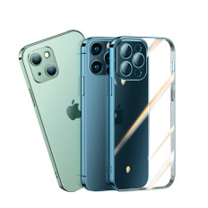 Případový kryt pro bydlení iPhone 13 Pro s kovovým stříbrným rámem