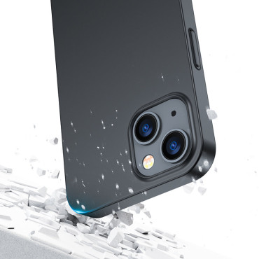 Case cover voor iPhone 13 behuizing voor rug en voorkant + gehard glas zwart