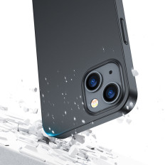 Kryt pre iPhone 13 puzdro pre zadné a predné + kalené sklo čierne