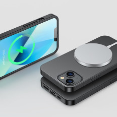 Pokrov pohištva za iPhone 13 Ohišje za nazaj in spredaj + utrjeno steklo črno