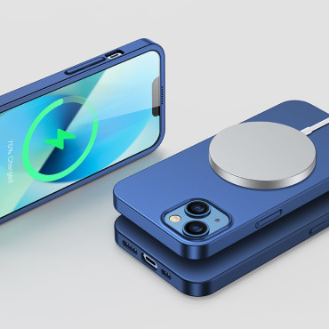 Case deksel til iPhone 13 Casing på baksiden og foran + herdet glass
