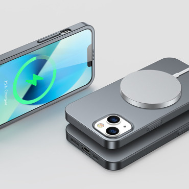 Fallskydd för iPhone 13 hölje på baksidan och fronten + glas härdat