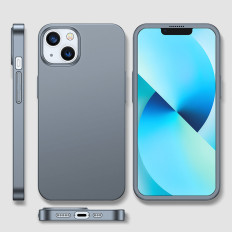 Fallskydd för iPhone 13 hölje på baksidan och fronten + glas härdat