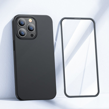Poklopac kućišta za iPhone 13 Pro Max kućište za leđa i prednji + kaljeno staklo