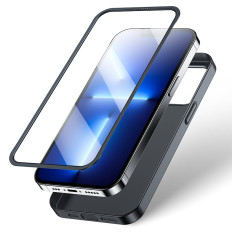 Poklopac kućišta za iPhone 13 Pro Max kućište za leđa i prednji + kaljeno staklo