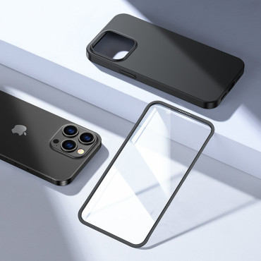 Poklopac kućišta za iPhone 13 Pro Max kućište za leđa i prednji + kaljeno staklo