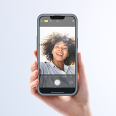 Fallabdeckung für iPhone 13 Pro Max-Gehäuse auf der Rückseite und der Front + Glas gehärtetes Grau