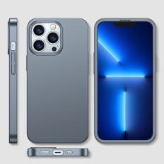 Case Cover til iPhone 13 Pro Max Casing på bagsiden og forreste + glas hærdet grå
