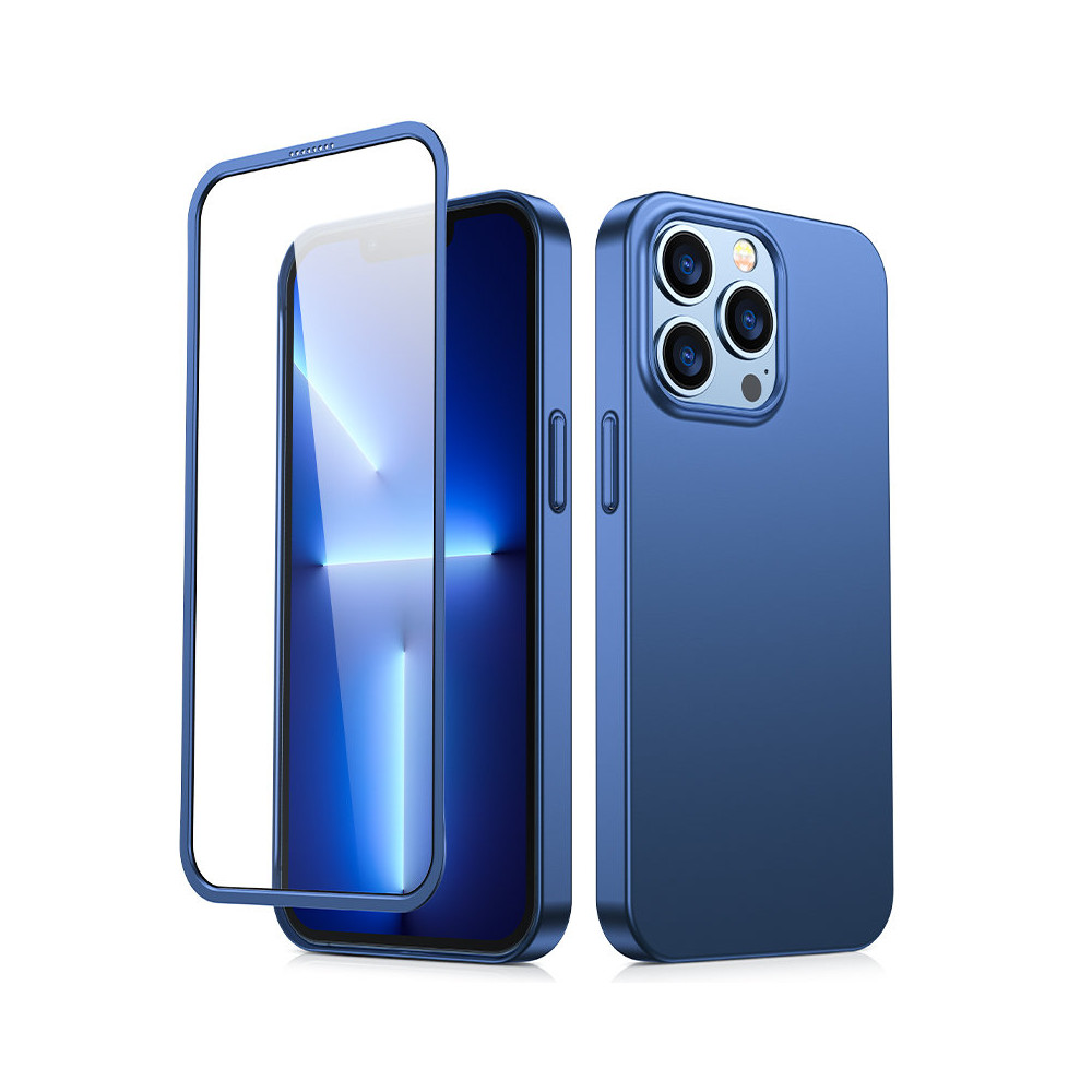 Case Cover voor iPhone 13 PRO-behuizing op de achterkant en voor + gehard glas