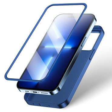 Case Cover voor iPhone 13 PRO-behuizing op de achterkant en voor + gehard glas