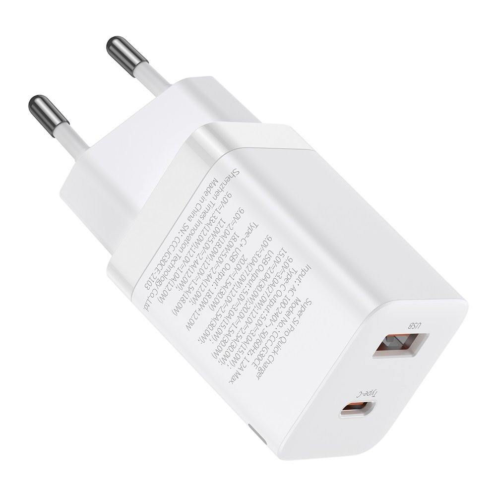 Rychlé USB USB-C 30W PD QC Network nabíječku