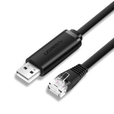 Kábelkonzolkábel USB adapter - RJ45 Ethernet csavart 1.5m fekete