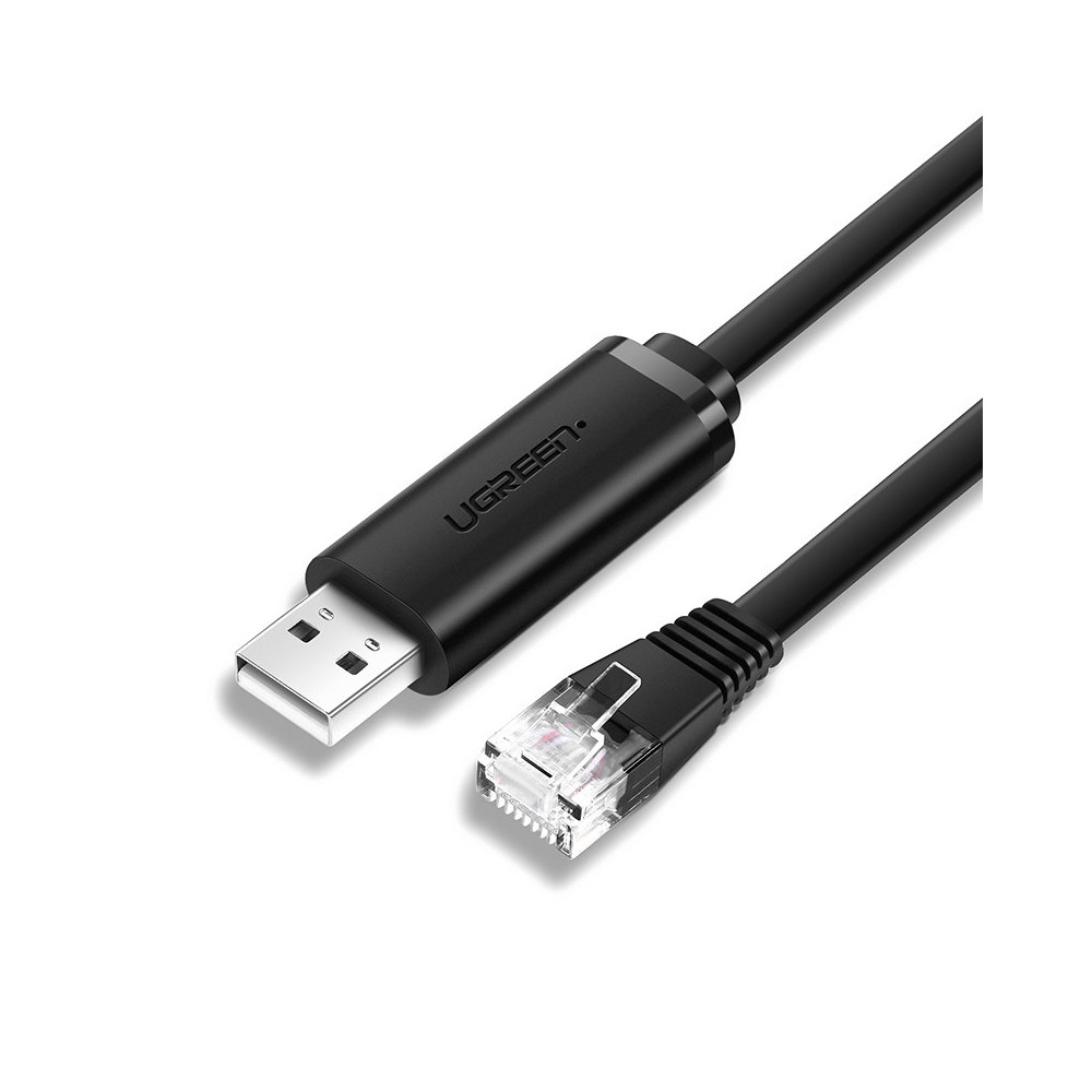 Kábelkonzolkábel USB adapter - RJ45 Ethernet csavart 1.5m fekete