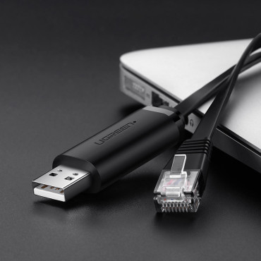 Kabelkonsoll Ledning USB-adapter - RJ45 Ethernet Twisted 1.5m svart
