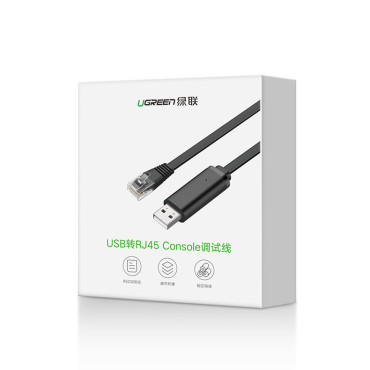 Kabelkonsoll Ledning USB-adapter - RJ45 Ethernet Twisted 1.5m svart