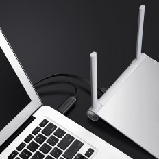 Kábelkonzolkábel USB adapter - RJ45 Ethernet csavart 1.5m fekete