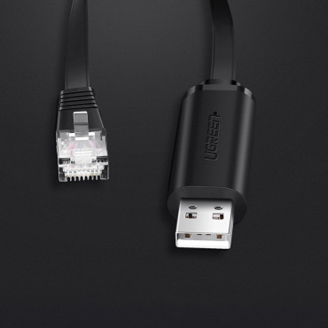 Kabelkonsoll Ledning USB-adapter - RJ45 Ethernet Twisted 1.5m svart