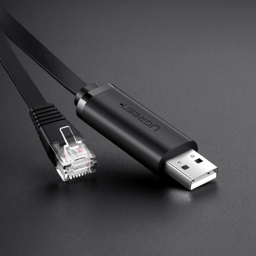 Kabelkonsoll Ledning USB-adapter - RJ45 Ethernet Twisted 1.5m svart