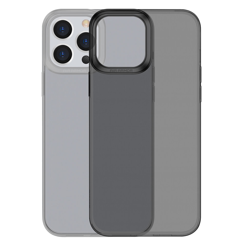 Transparent Gel iPhone 13 Pro Simple Series Case Black