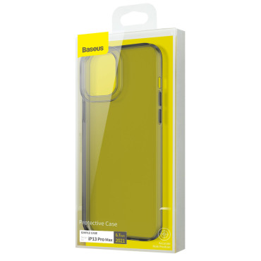 Transparent Gel iPhone 13 Pro Simple Series Case Black