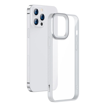 Obrnený rezistentný puzdro pre iPhone 13 Pro Max s gélom sivým gélom