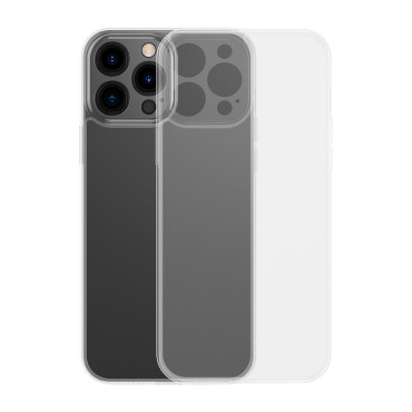 Case Cover för iPhone 13 Pro Max styvt hus med gel transparent låda
