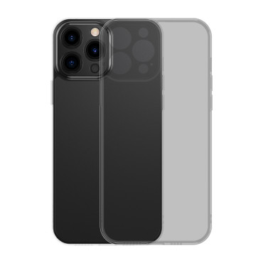 Cubierta de la caja para iPhone 13 Pro Rigid Housing con marco de gel de gel negro