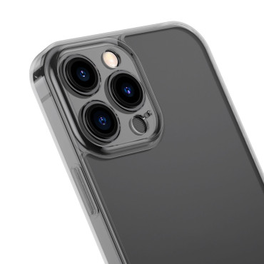 Case Cover for iPhone 13 Pro Rigid Housing with Gel Gel Frame Black