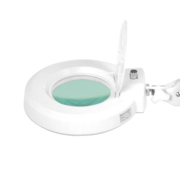 Lâmpada lupa LED S5 com tripé LED e intensidade de luz regulável — close-up da cabeça