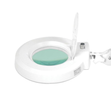 Lâmpada lupa LED S5 com tripé LED e intensidade de luz regulável — close-up da cabeça