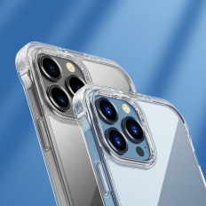 Κάλυψη θήκης για το iPhone 13 Pro θωρακισμένο περίβλημα με γάντζους διαφανή