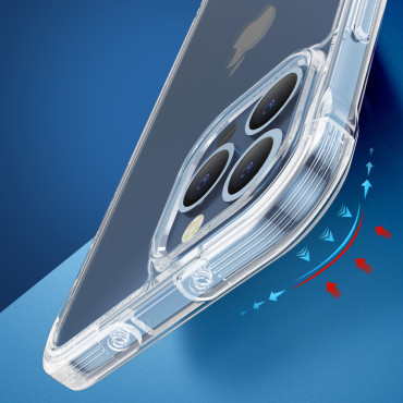 Κάλυψη θήκης για το iPhone 13 Pro θωρακισμένο περίβλημα με γάντζους διαφανή