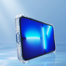 Κάλυψη θήκης για το iPhone 13 Pro θωρακισμένο περίβλημα με γάντζους διαφανή