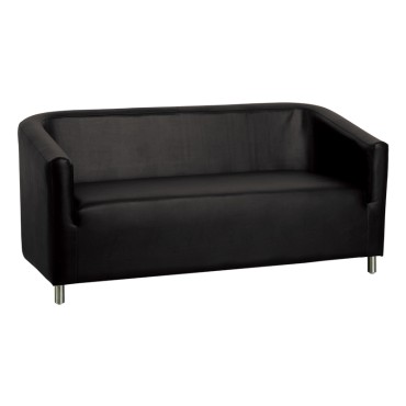 Gabbiano Sofa für Wartebereiche M021 Schwarz — Vorderansicht