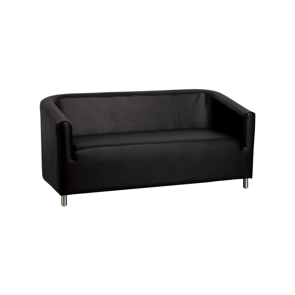 Sofa Gabbiano za čakalnico M021 črna — sprednji pogled