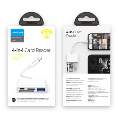HUB-kortläsare Adapter för iPhone OTG Lightning - USB SD-kortläsare TF White