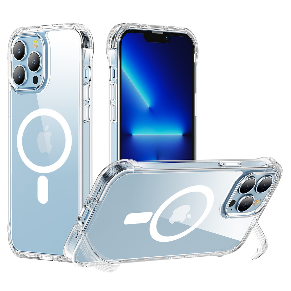 Capa magnética para capa blindada iPhone 13 Pro com ganchos caso transparente
