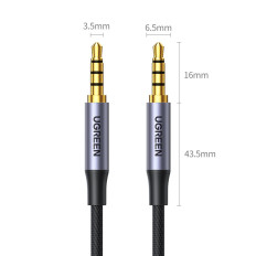 AUX Mini Jack Audiokabel 3.5mm Männlich 2m schwarz