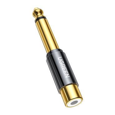 Adapter Adapter Jack 6.35 mm Man på RCA Golden RCA