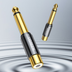 Adapter Adapter Jack 6.35 mm Man på RCA Golden RCA