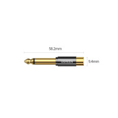 Adapter Adapter Jack 6.35 mm Mand på RCA Golden RCA